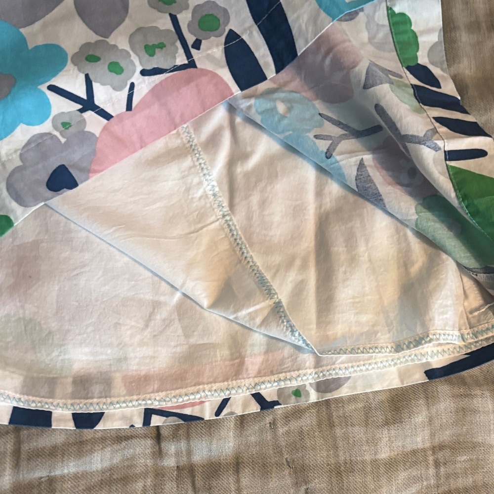 Boden Floral A-Line Skirt - Green, Pink, Blue, Gray - Picture 5 of 7